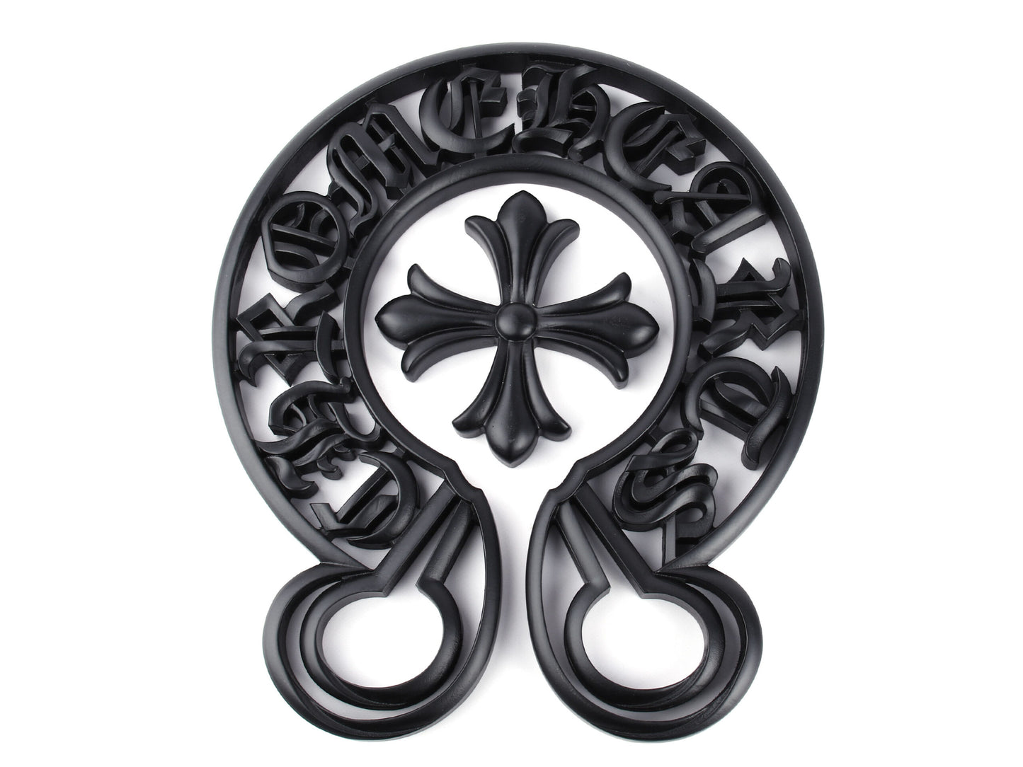CH Noir Cross Matte Black Statement Sculpture