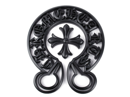 CH Noir Cross Matte Black Statement Sculpture