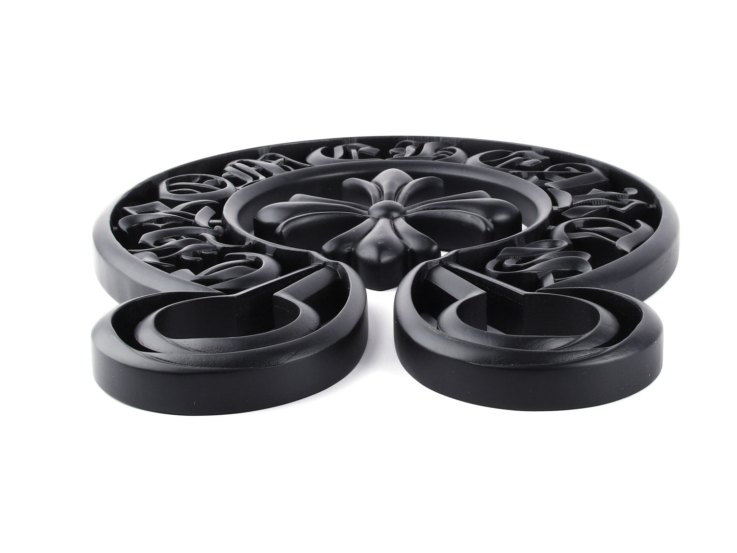 CH Noir Cross Matte Black Statement Sculpture