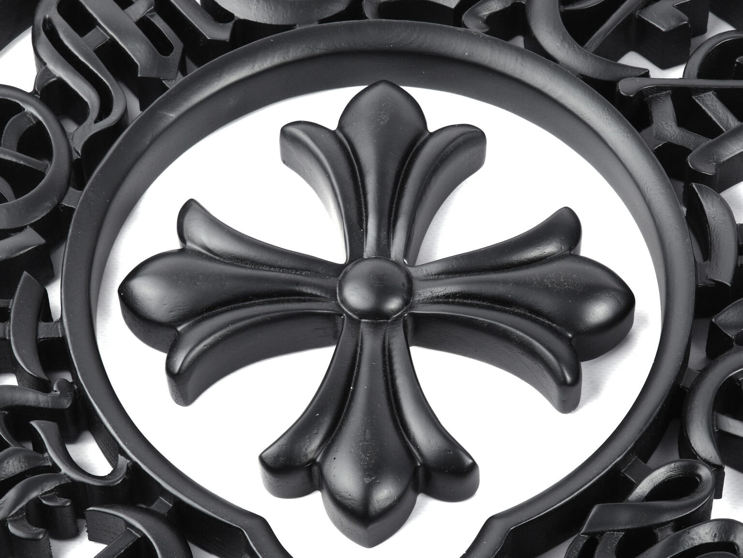 CH Noir Cross Matte Black Statement Sculpture