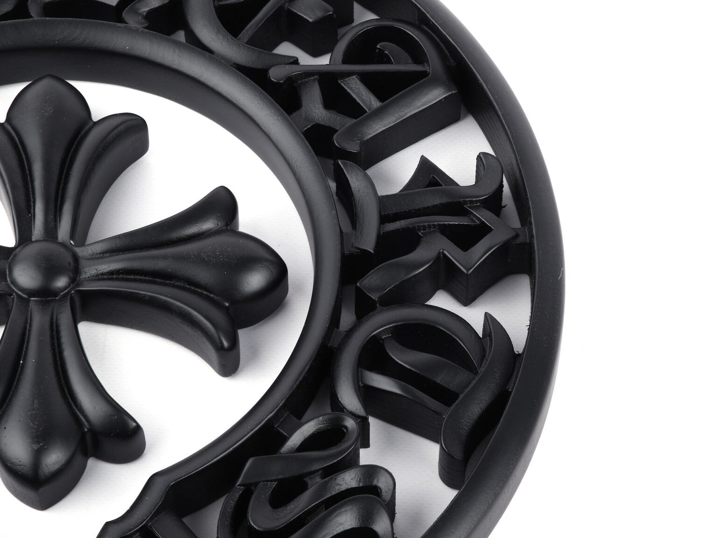 CH Noir Cross Matte Black Statement Sculpture