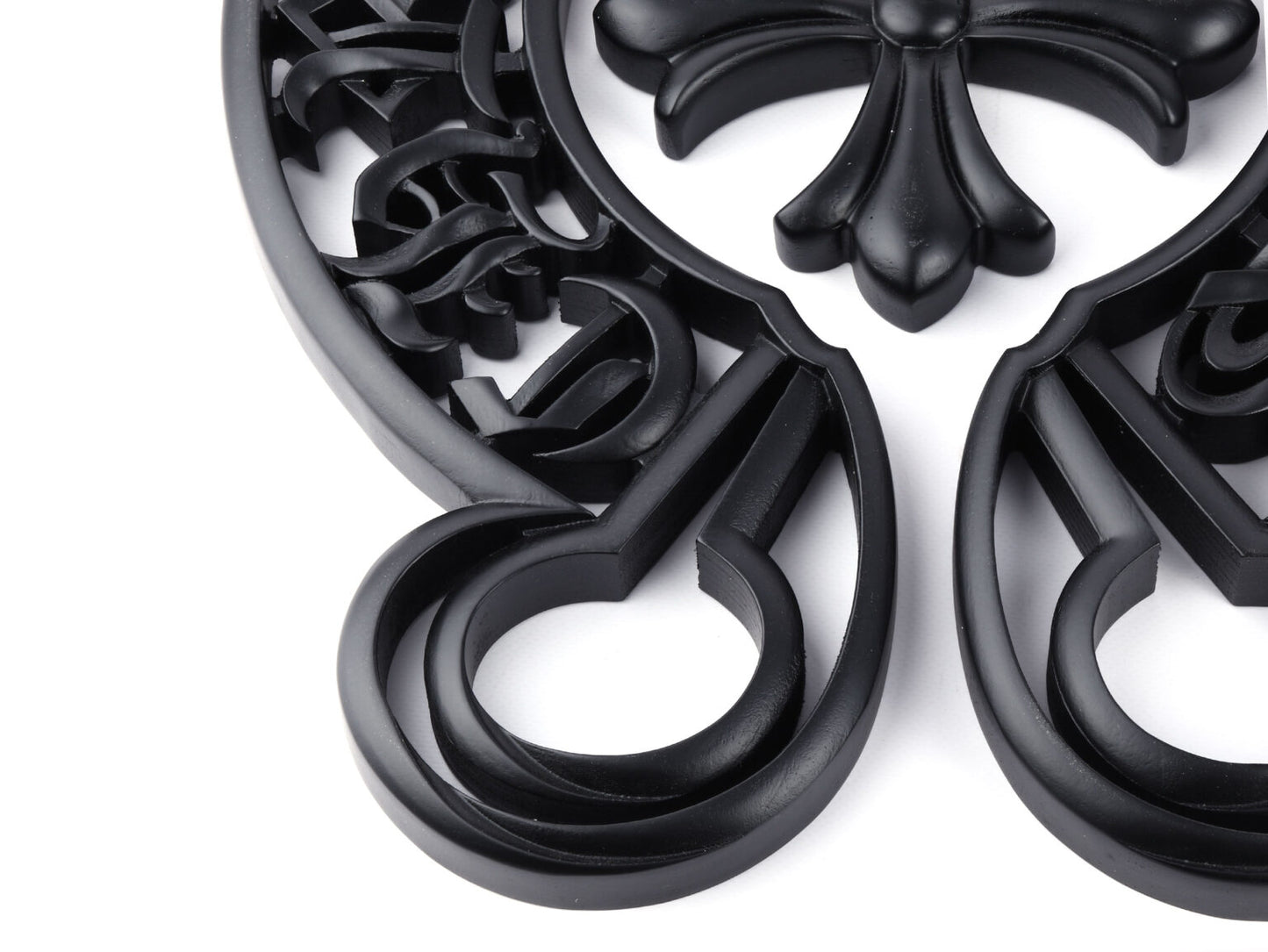CH Noir Cross Matte Black Statement Sculpture