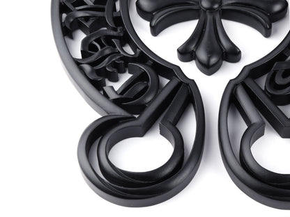 CH Noir Cross Matte Black Statement Sculpture