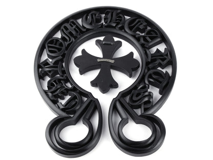 CH Noir Cross Matte Black Statement Sculpture